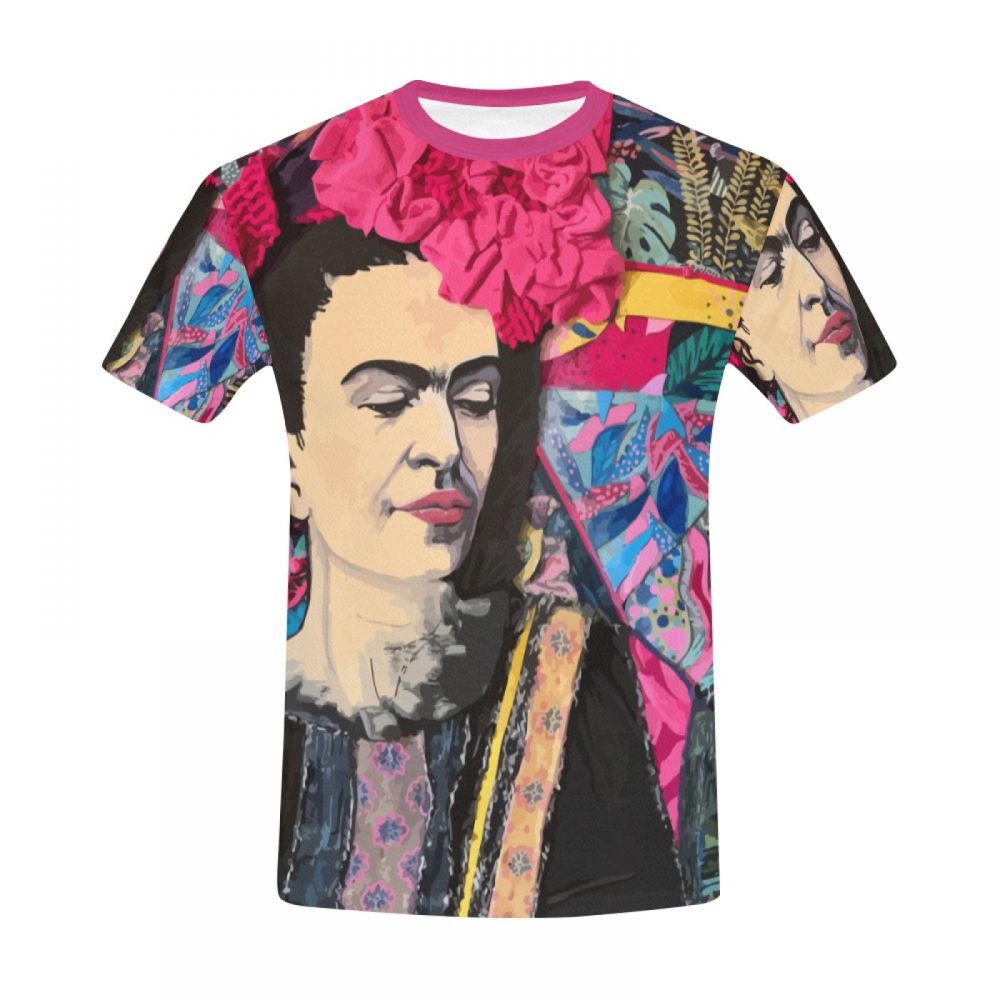 Menn Karakterkunst Frida Kahlo Kort T-skjorte