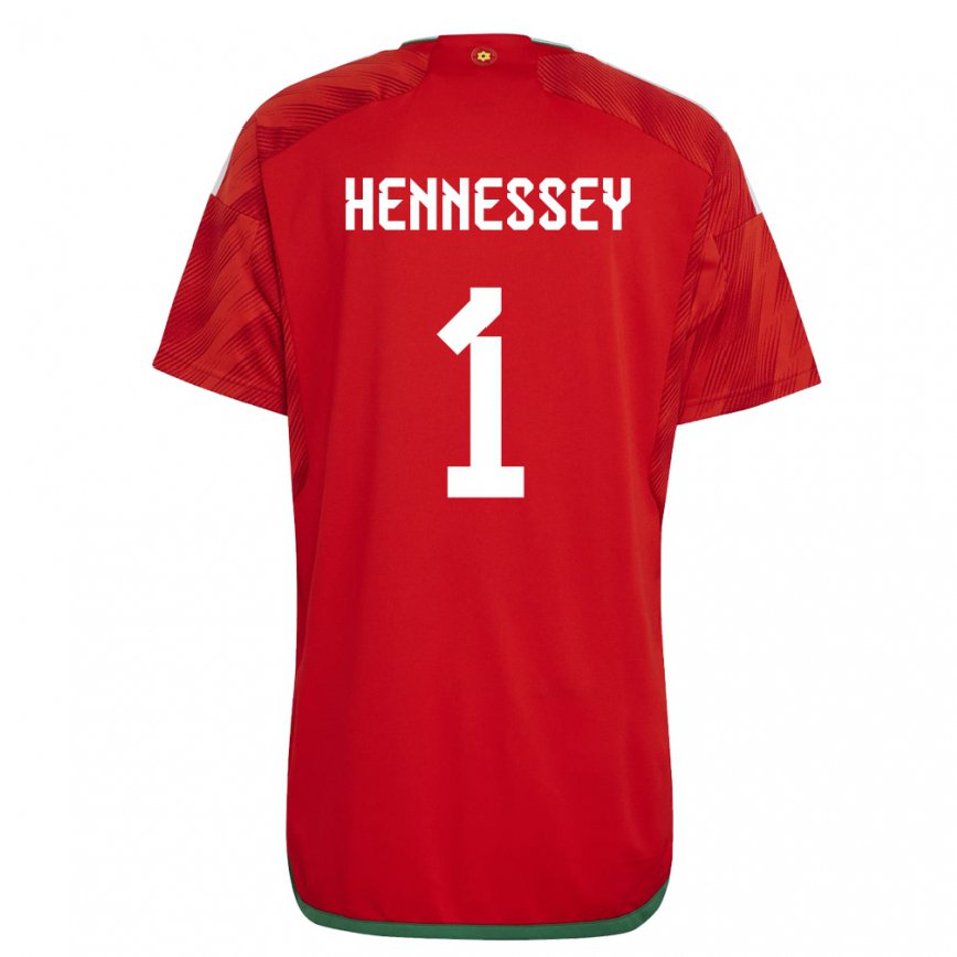 Barn Wales Wayne Hennessey #1 Rød Hjemmetrøye Drakt Trøye 22-24 Skjorter