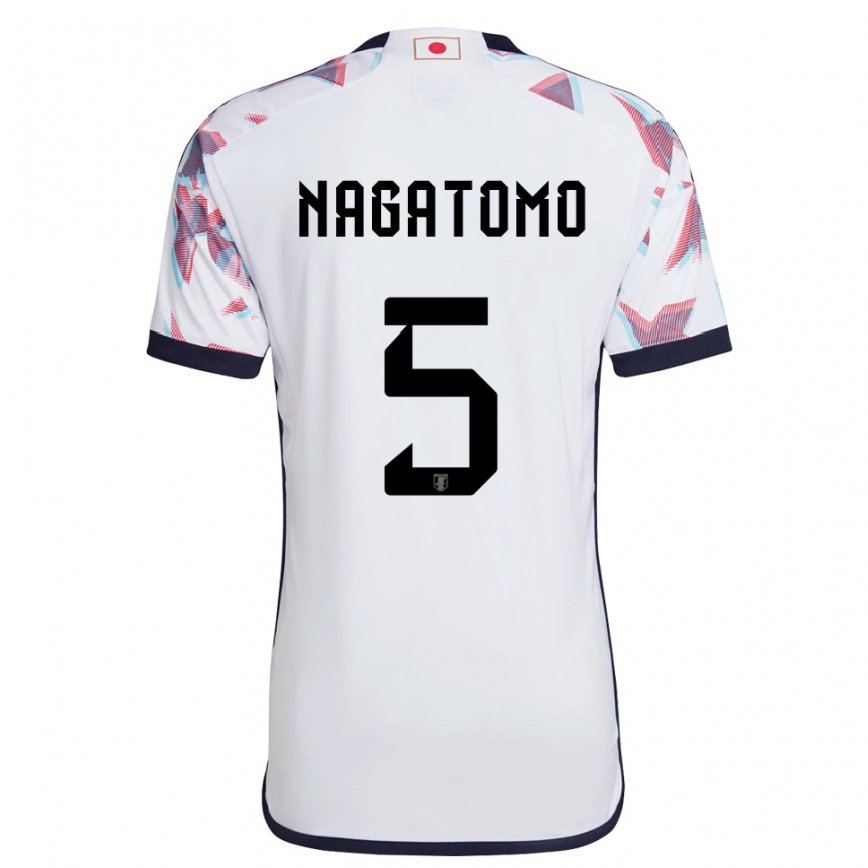 Barn Japans Yuto Nagatomo #5 Hvit Bortetrøye Drakt Trøye 22-24 Skjorter