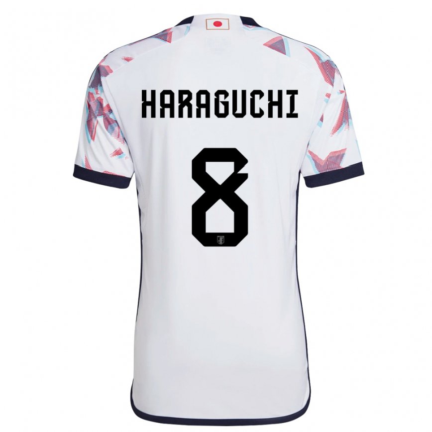 Barn Japans Genki Haraguchi #8 Hvit Bortetrøye Drakt Trøye 22-24 Skjorter