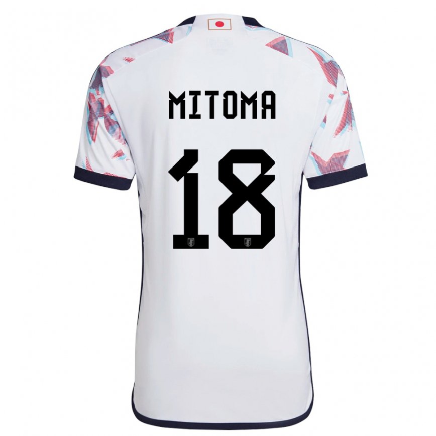 Dame Japans Kaoru Mitoma #18 Hvit Bortetrøye Drakt Trøye 22-24 Skjorter