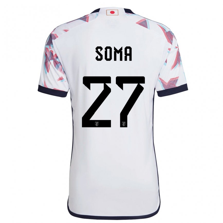 Dame Japans Yuki Soma #27 Hvit Bortetrøye Drakt Trøye 22-24 Skjorter