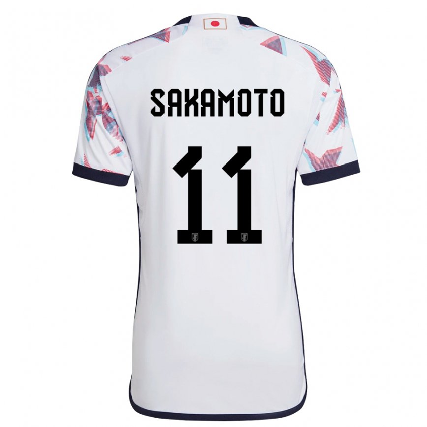 Barn Japans Isa Sakamoto #11 Hvit Bortetrøye Drakt Trøye 22-24 Skjorter