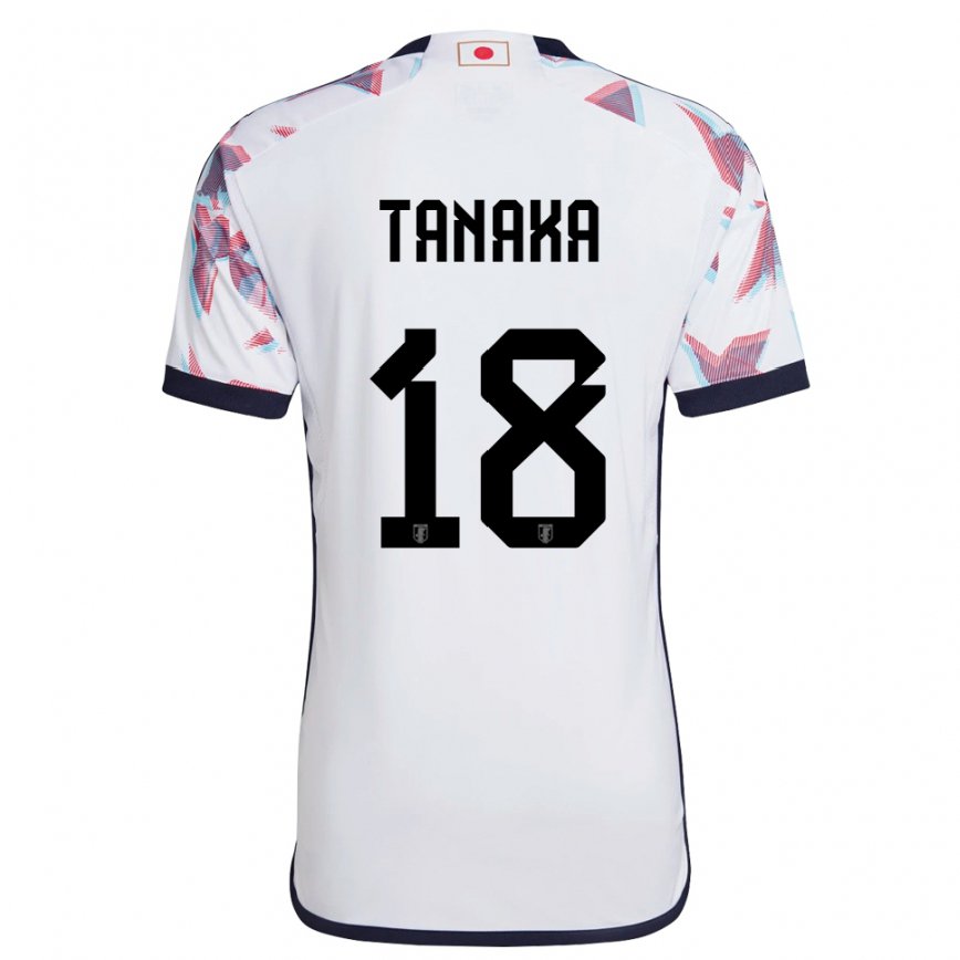 Mann Japans Momoko Tanaka #18 Hvit Bortetrøye Drakt Trøye 22-24 Skjorter