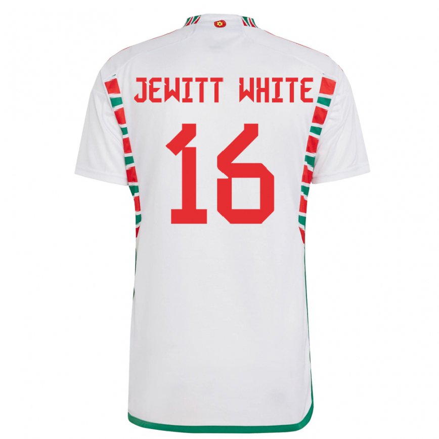 Dame Wales Harry Jewitt White #16 Hvit Bortetrøye Drakt Trøye 22-24 Skjorter