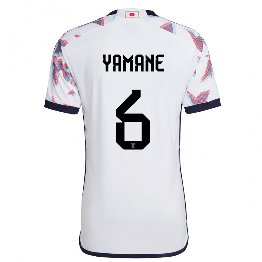 Dame Japans Riku Yamane #6 Hvit Bortetrøye Drakt Trøye 22-24 Skjorter