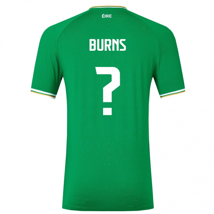 Barn Fotball Irland Darragh Burns #0 Grønn Hjemmetrøye Drakt Trøye 24-26 Skjorter