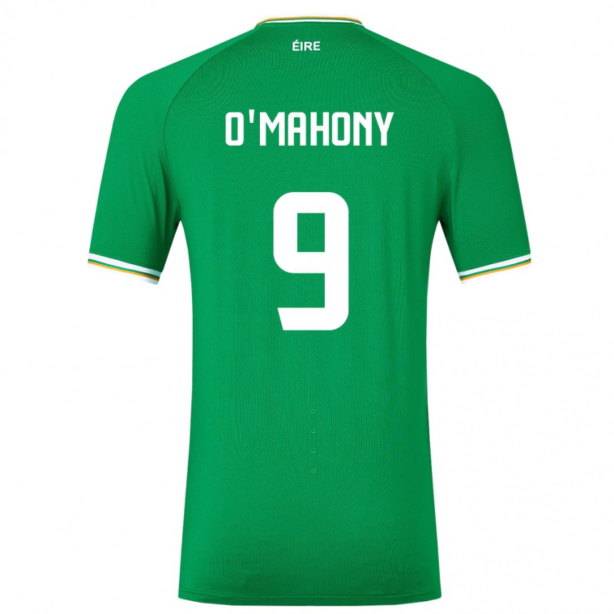 Barn Fotball Irland Mark O'mahony #9 Grønn Hjemmetrøye Drakt Trøye 24-26 Skjorter