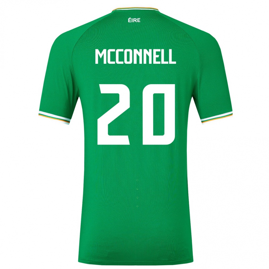 Barn Fotball Irland Glenn Mcconnell #20 Grønn Hjemmetrøye Drakt Trøye 24-26 Skjorter