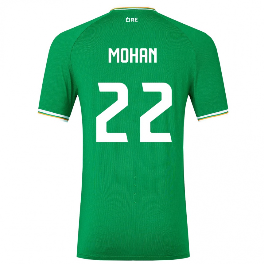 Barn Fotball Irland Stephen Mohan #22 Grønn Hjemmetrøye Drakt Trøye 24-26 Skjorter