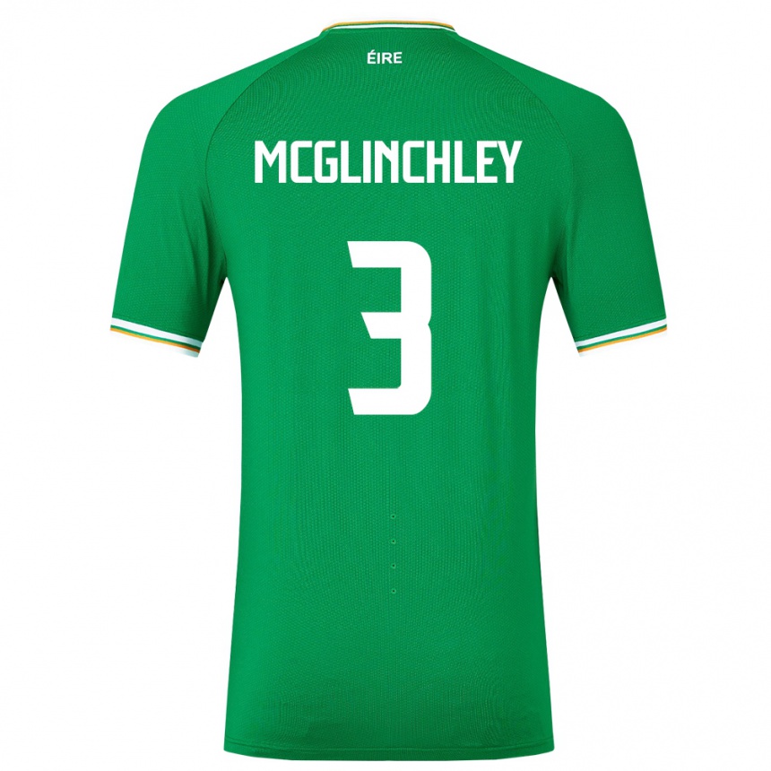 Barn Fotball Irland Harry Mcglinchley #3 Grønn Hjemmetrøye Drakt Trøye 24-26 Skjorter