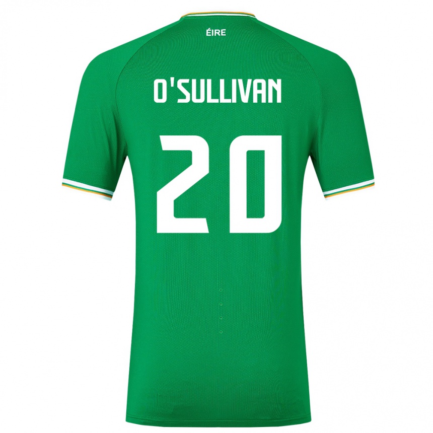 Barn Fotball Irland Cathal O'sullivan #20 Grønn Hjemmetrøye Drakt Trøye 24-26 Skjorter