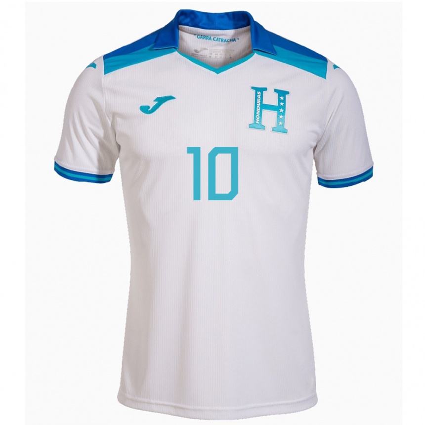 Barn Fotball Honduras Roberto Osorto #10 Hvit Hjemmetrøye Drakt Trøye 24-26 Skjorter