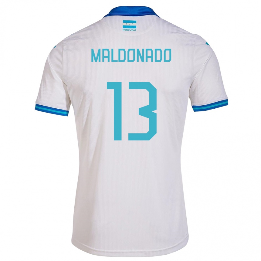 Barn Fotball Honduras Edwin Maldonado #13 Hvit Hjemmetrøye Drakt Trøye 24-26 Skjorter