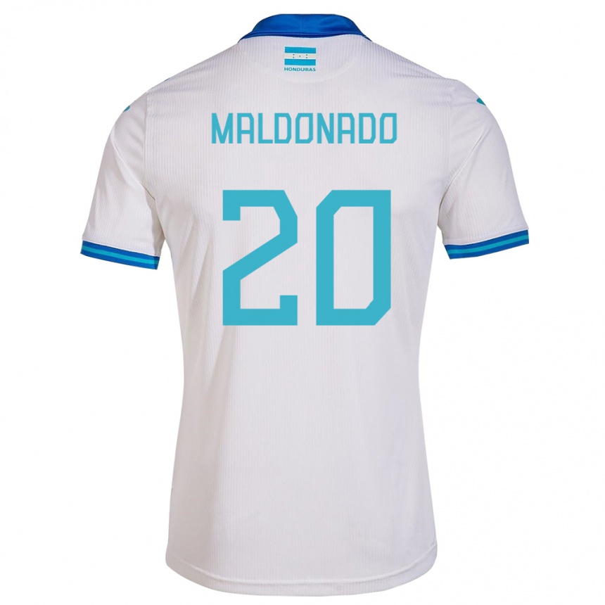 Barn Fotball Honduras Alessandro Maldonado #20 Hvit Hjemmetrøye Drakt Trøye 24-26 Skjorter