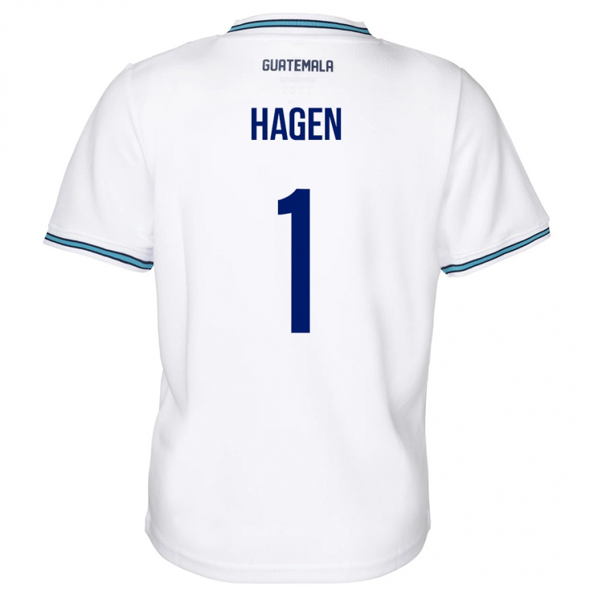 Barn Fotball Guatemala Nicholas Hagen #1 Hvit Hjemmetrøye Drakt Trøye 24-26 Skjorter