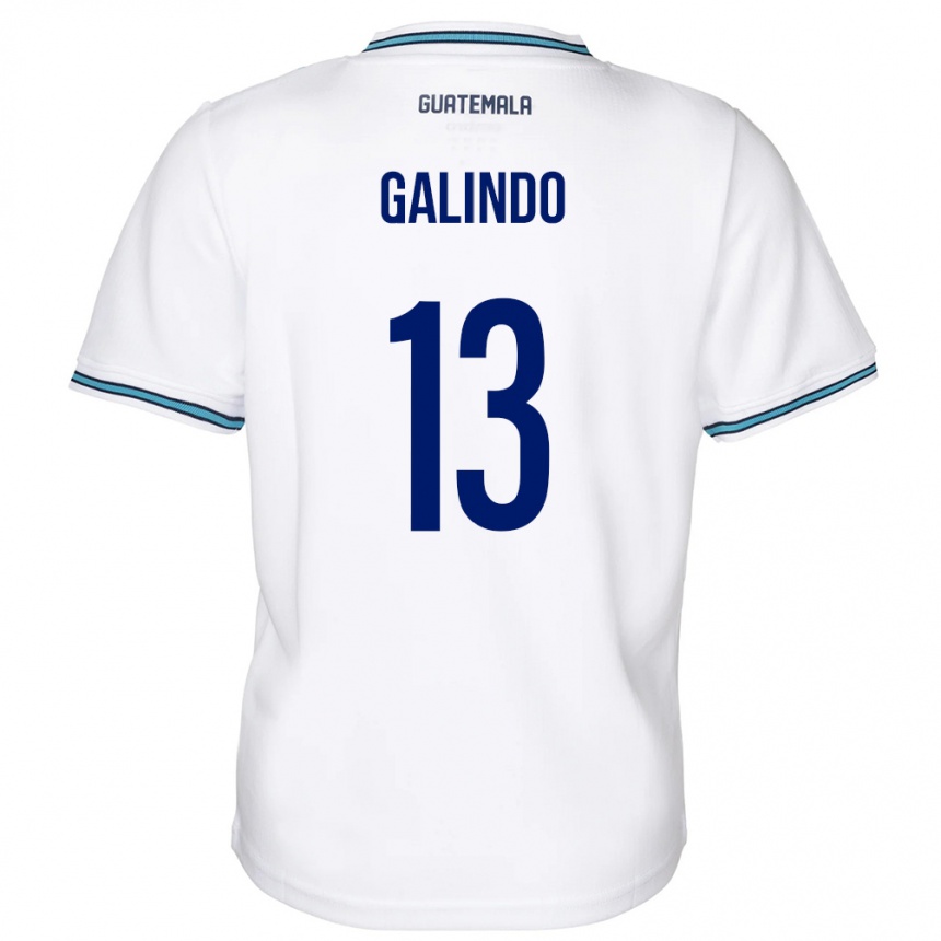 Barn Fotball Guatemala Alejandro Galindo #13 Hvit Hjemmetrøye Drakt Trøye 24-26 Skjorter