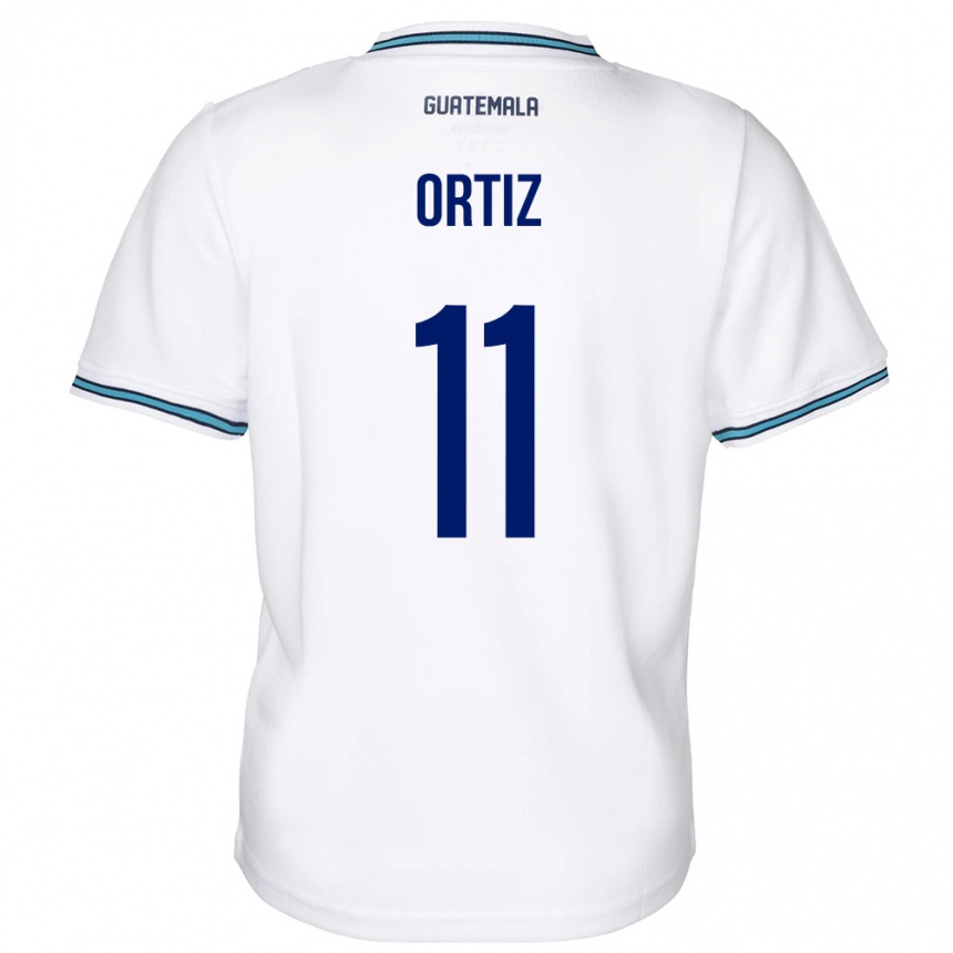 Barn Fotball Guatemala Andersson Ortiz #11 Hvit Hjemmetrøye Drakt Trøye 24-26 Skjorter