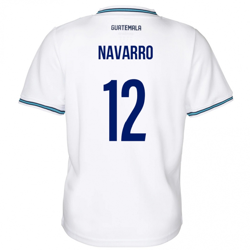 Barn Fotball Guatemala Kenderson Navarro #12 Hvit Hjemmetrøye Drakt Trøye 24-26 Skjorter