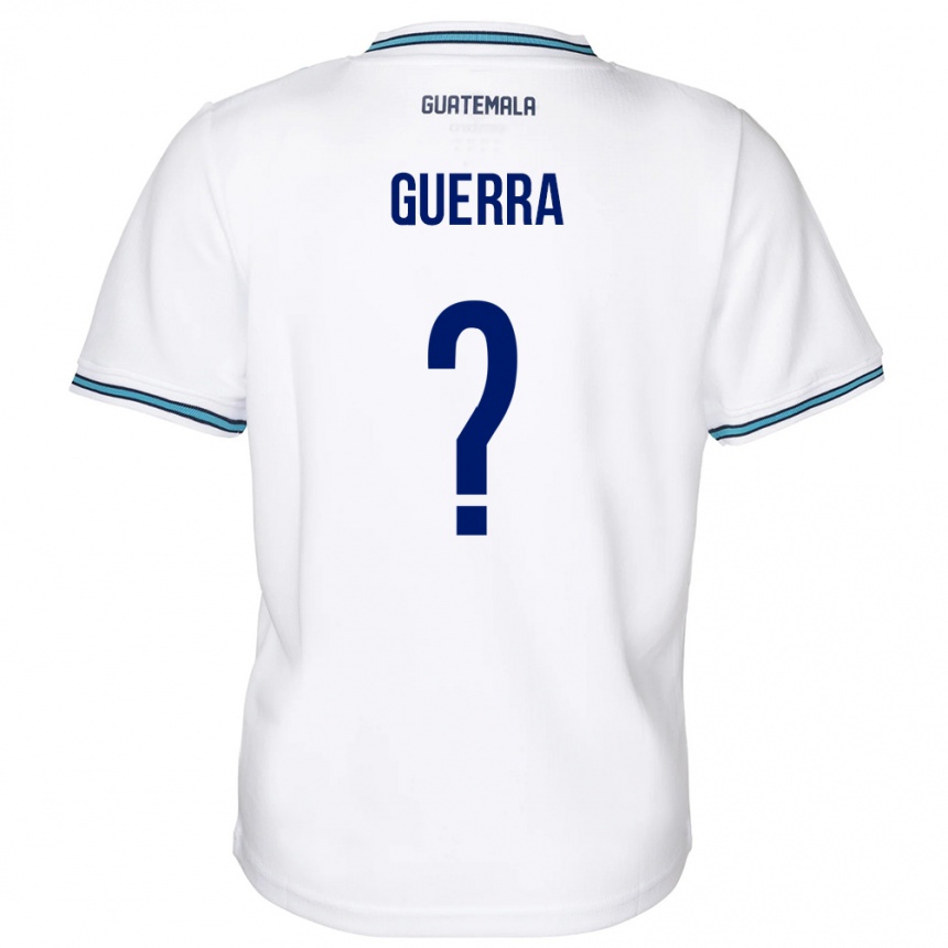 Barn Fotball Guatemala Decarlo Guerra #0 Hvit Hjemmetrøye Drakt Trøye 24-26 Skjorter