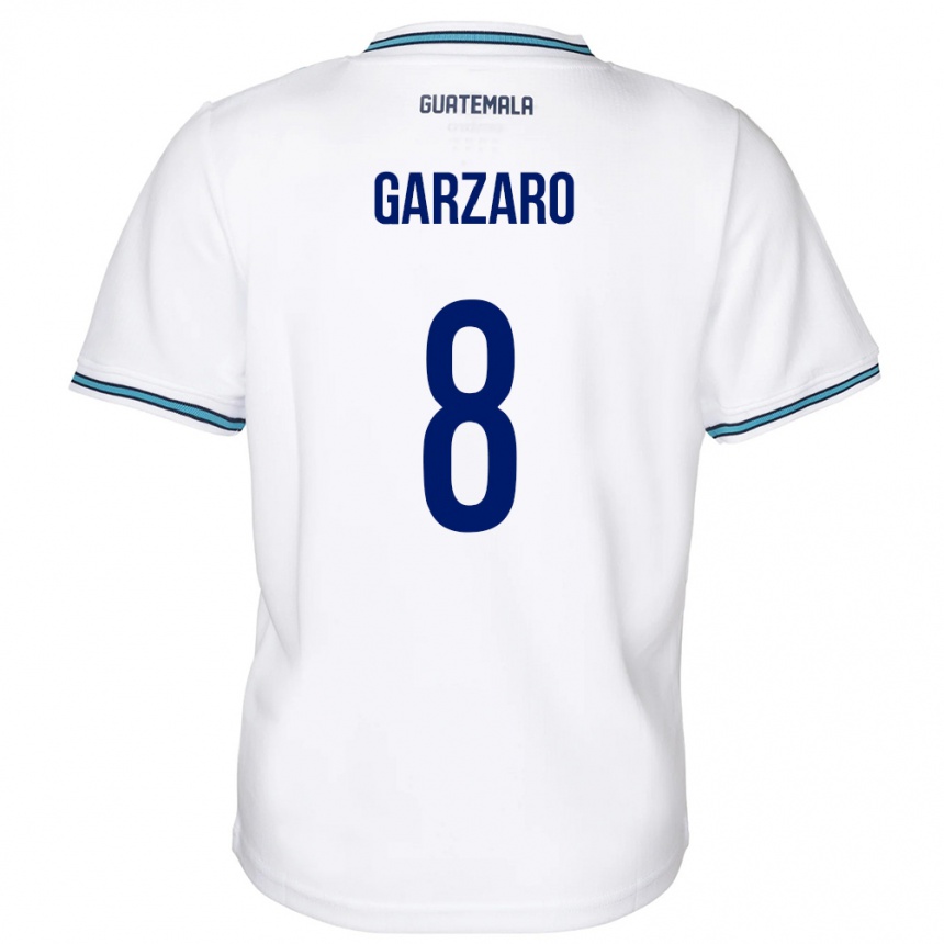 Barn Fotball Guatemala Santiago Garzaro #8 Hvit Hjemmetrøye Drakt Trøye 24-26 Skjorter