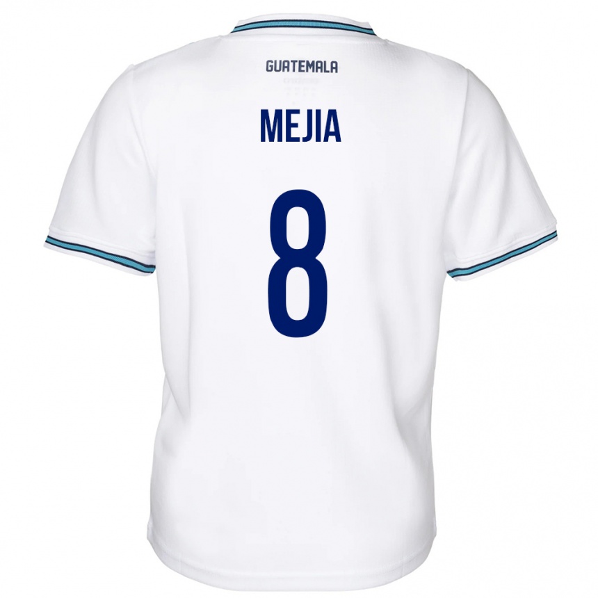 Barn Fotball Guatemala Robert Mejia #8 Hvit Hjemmetrøye Drakt Trøye 24-26 Skjorter