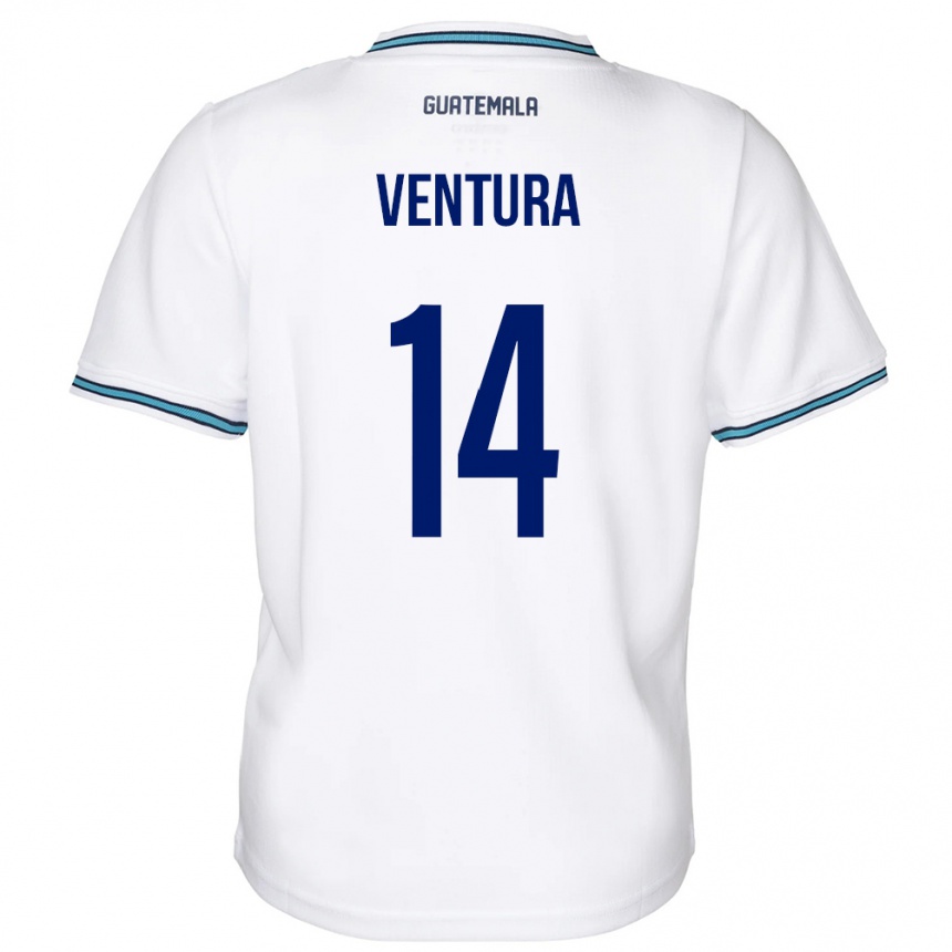 Barn Fotball Guatemala Madelyn Ventura #14 Hvit Hjemmetrøye Drakt Trøye 24-26 Skjorter