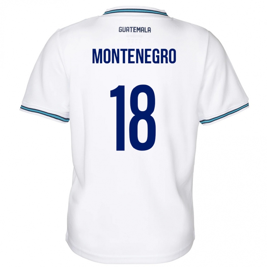 Barn Fotball Guatemala Vivian Montenegro #18 Hvit Hjemmetrøye Drakt Trøye 24-26 Skjorter