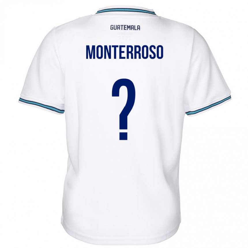 Barn Fotball Guatemala María Monterroso #0 Hvit Hjemmetrøye Drakt Trøye 24-26 Skjorter