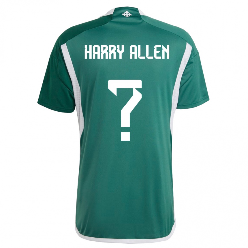 Barn Fotball Nord-Irland Harry Allen #0 Grønn Hjemmetrøye Drakt Trøye 24-26 Skjorter