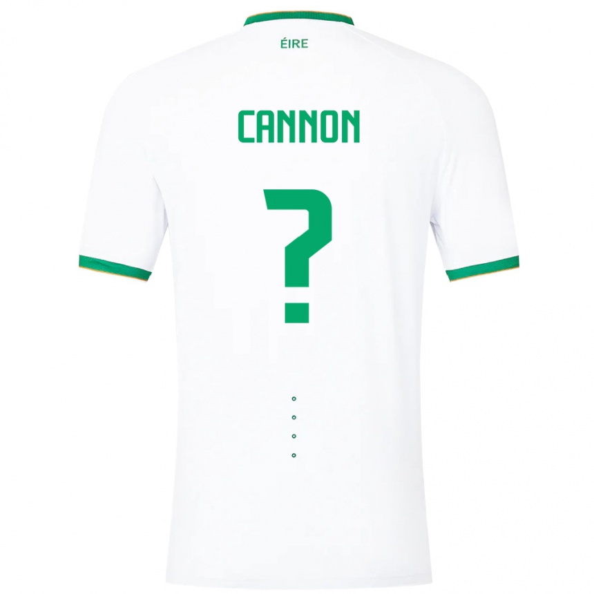 Barn Fotball Irland Thomas Cannon #0 Hvit Bortetrøye Drakt Trøye 24-26 Skjorter