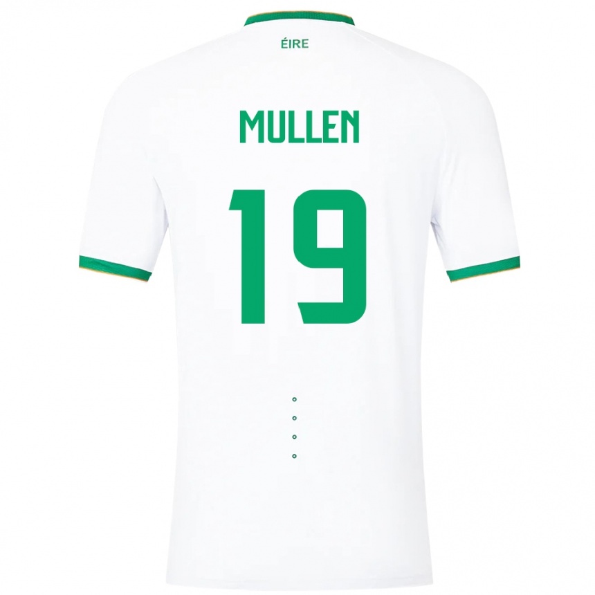 Barn Fotball Irland Senan Mullen #19 Hvit Bortetrøye Drakt Trøye 24-26 Skjorter