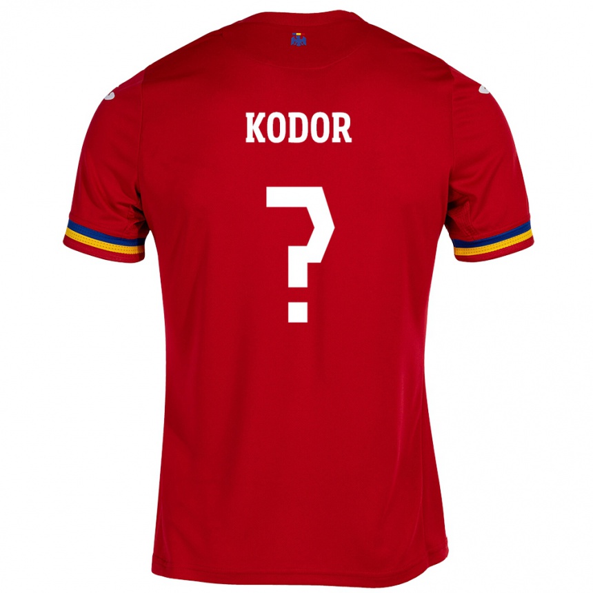 Barn Fotball Romania Jason Kodor #0 Rød Bortetrøye Drakt Trøye 24-26 Skjorter