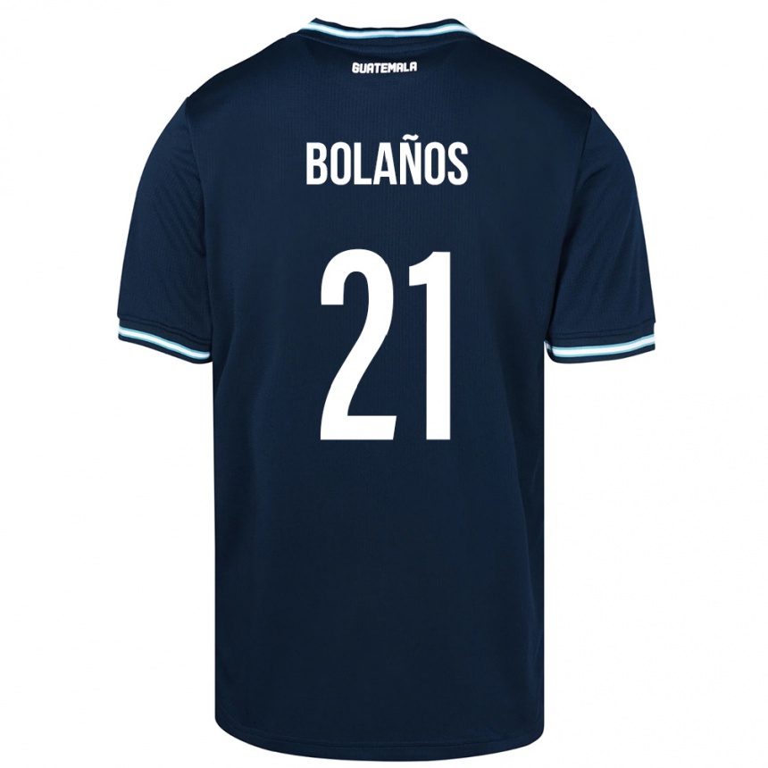 Barn Fotball Guatemala Diego Bolaños #21 Blå Bortetrøye Drakt Trøye 24-26 Skjorter