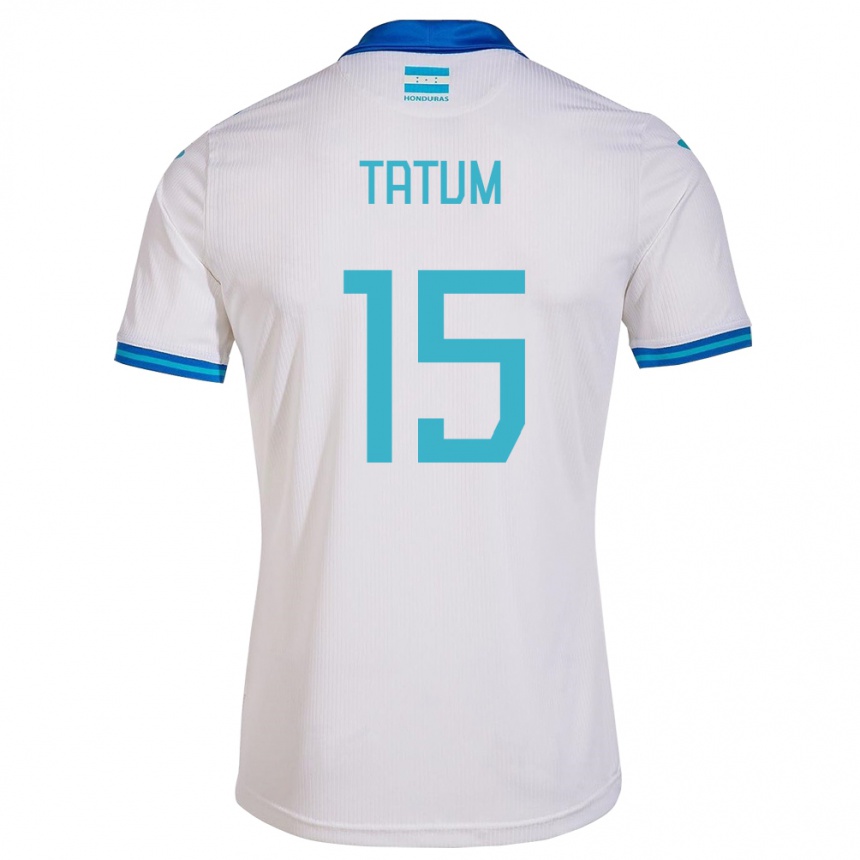 Mann Fotball Honduras Anfronit Tatum #15 Hvit Hjemmetrøye Drakt Trøye 24-26 Skjorter