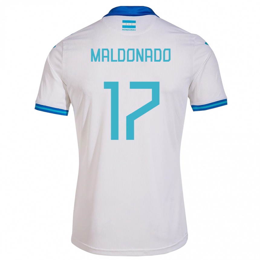 Mann Fotball Honduras Axel Maldonado #17 Hvit Hjemmetrøye Drakt Trøye 24-26 Skjorter