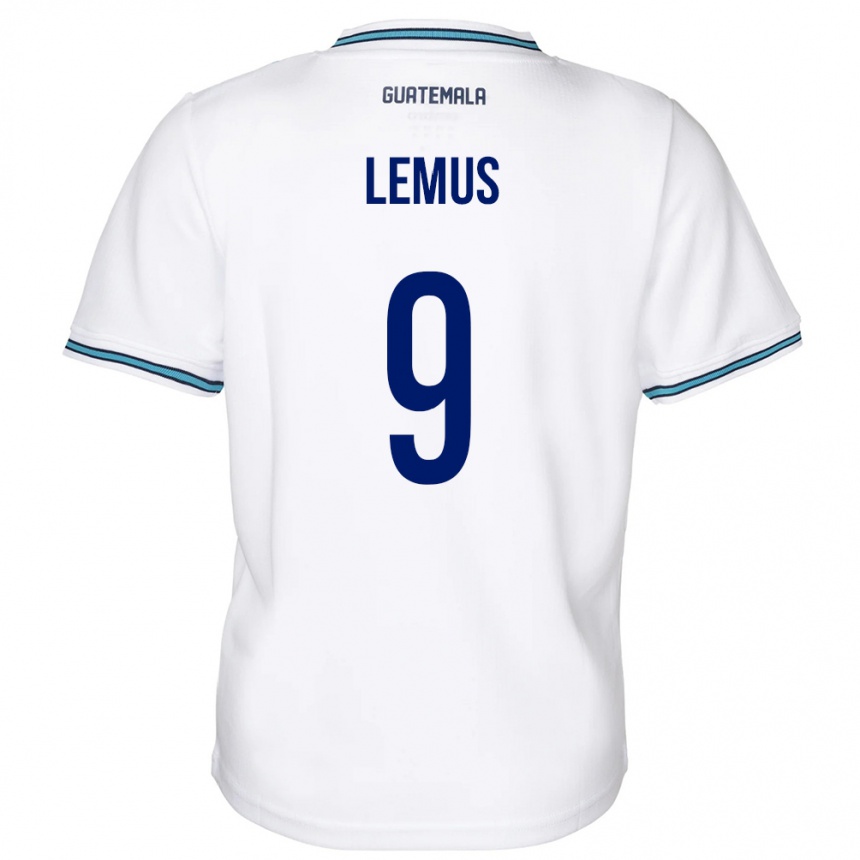 Mann Fotball Guatemala Erick Lemus #9 Hvit Hjemmetrøye Drakt Trøye 24-26 Skjorter