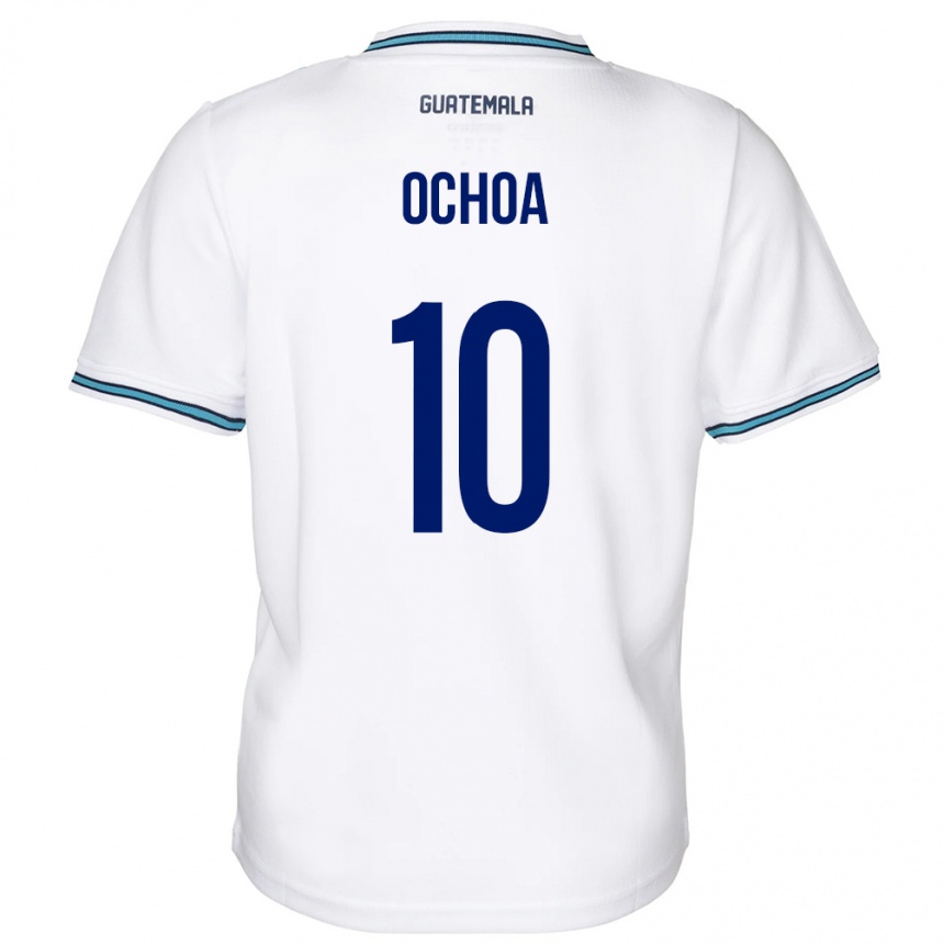 Mann Fotball Guatemala José Ochoa #10 Hvit Hjemmetrøye Drakt Trøye 24-26 Skjorter