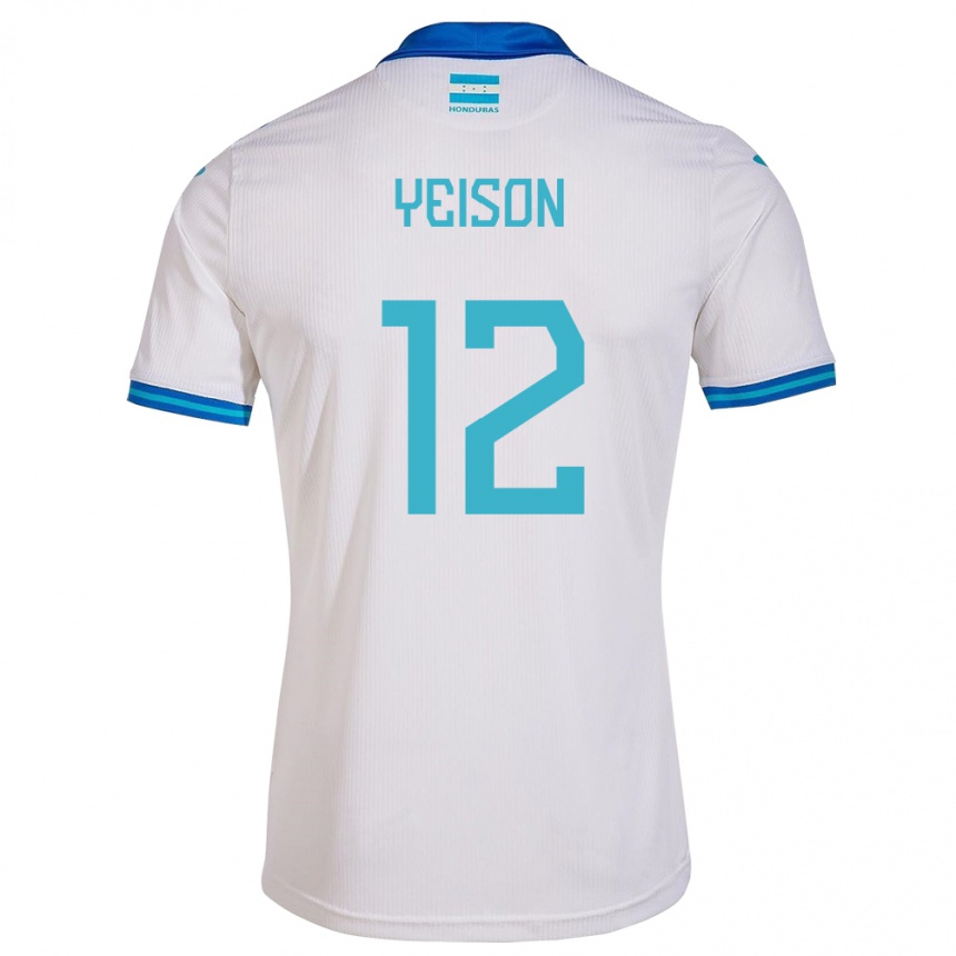 Dame Fotball Honduras Yeison Mejía #12 Hvit Hjemmetrøye Drakt Trøye 24-26 Skjorter