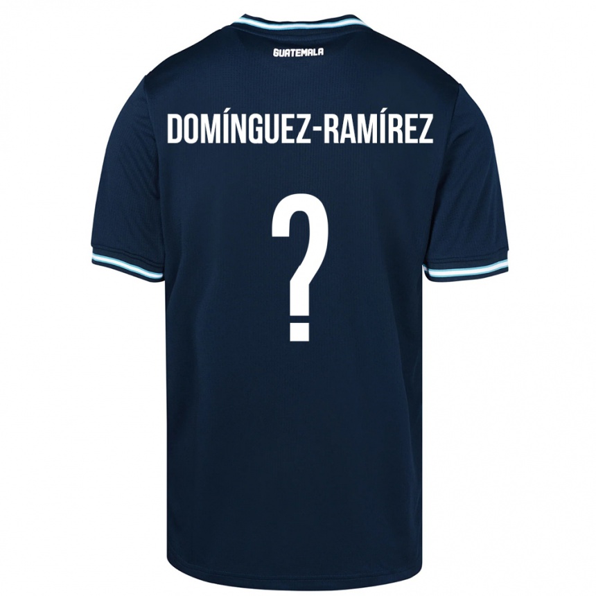 Dame Fotball Guatemala Marco Domínguez-Ramírez #0 Blå Bortetrøye Drakt Trøye 24-26 Skjorter