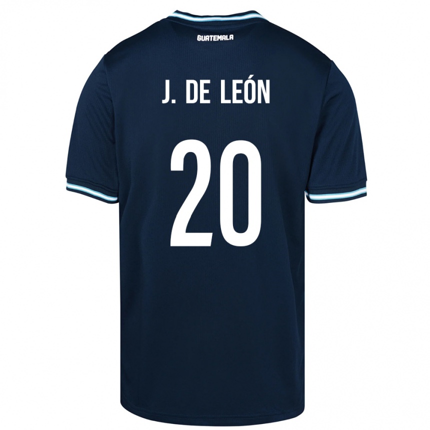 Dame Fotball Guatemala Jorge De León #20 Blå Bortetrøye Drakt Trøye 24-26 Skjorter