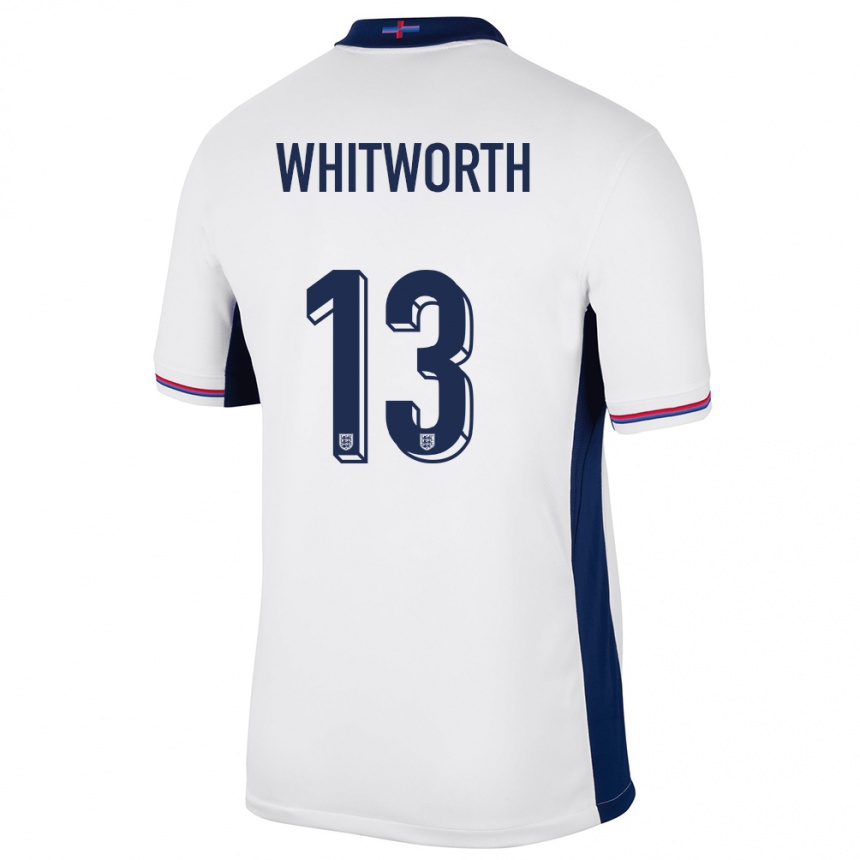 Barn Fotball England Joseph Whitworth #13 Hvit Hjemmetrøye Drakt Trøye 24-26 Skjorter