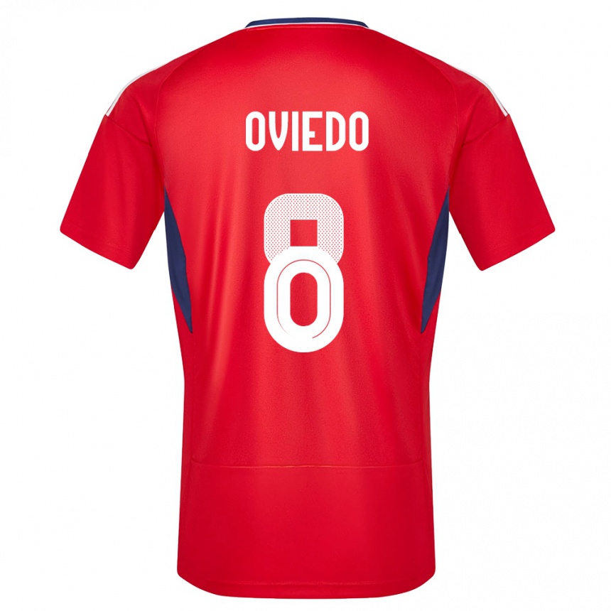 Barn Fotball Costa Rica Bryan Oviedo #8 Rød Hjemmetrøye Drakt Trøye 24-26 Skjorter