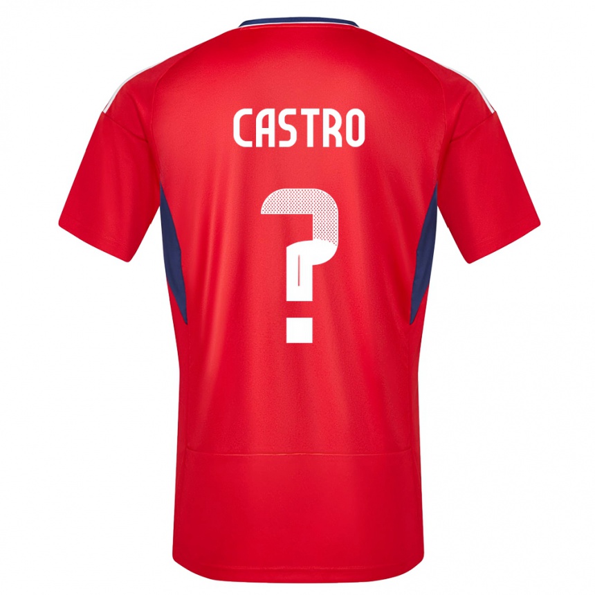 Barn Fotball Costa Rica Mathias Castro #0 Rød Hjemmetrøye Drakt Trøye 24-26 Skjorter