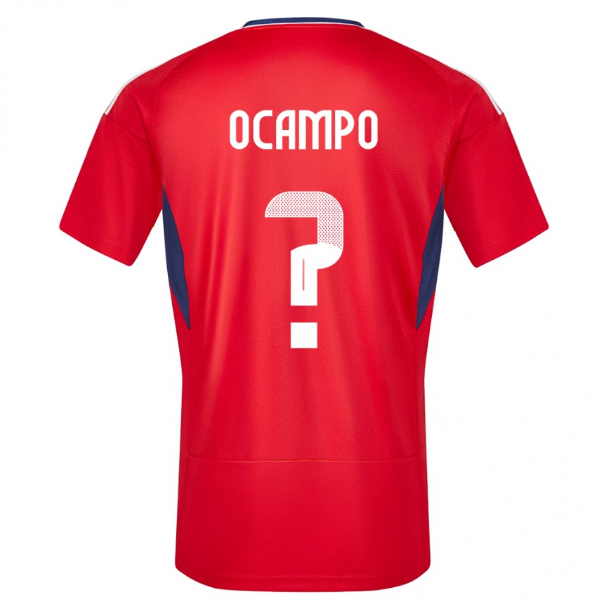 Barn Fotball Costa Rica Benjamin Ocampo #0 Rød Hjemmetrøye Drakt Trøye 24-26 Skjorter