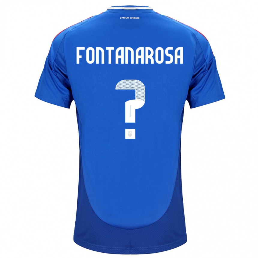 Barn Fotball Italia Alessandro Fontanarosa #0 Blå Hjemmetrøye Drakt Trøye 24-26 Skjorter