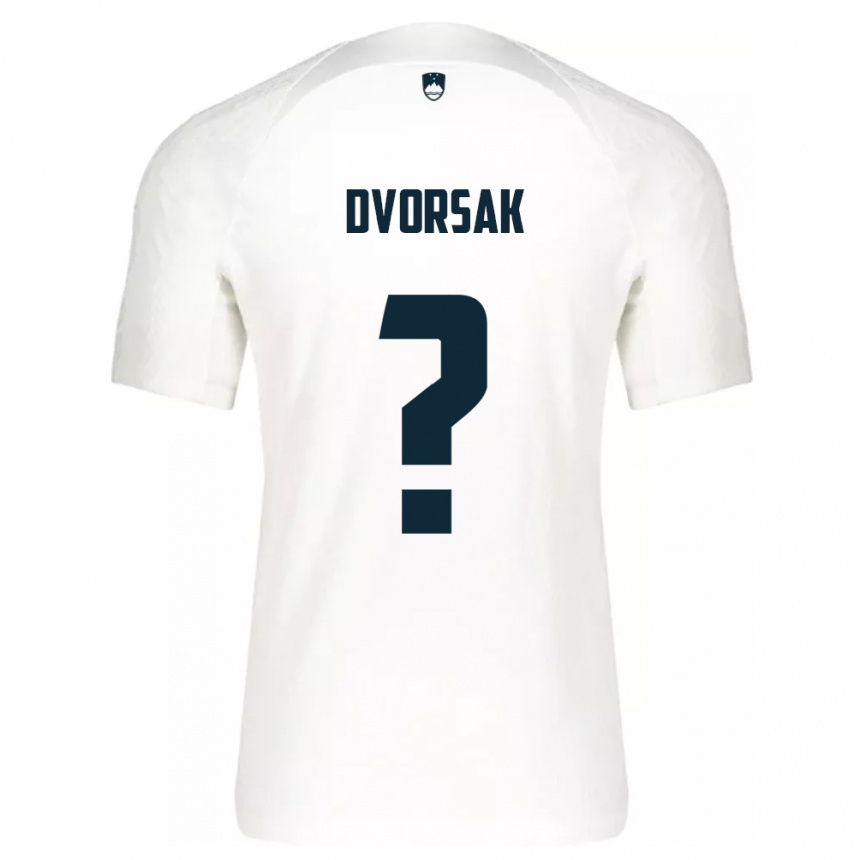 Barn Fotball Slovenia Matej Dvorsak #0 Hvit Hjemmetrøye Drakt Trøye 24-26 Skjorter