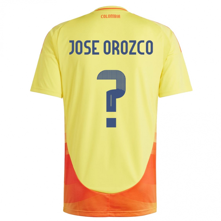 Barn Fotball Colombia Juan José Orozco #0 Gul Hjemmetrøye Drakt Trøye 24-26 Skjorter