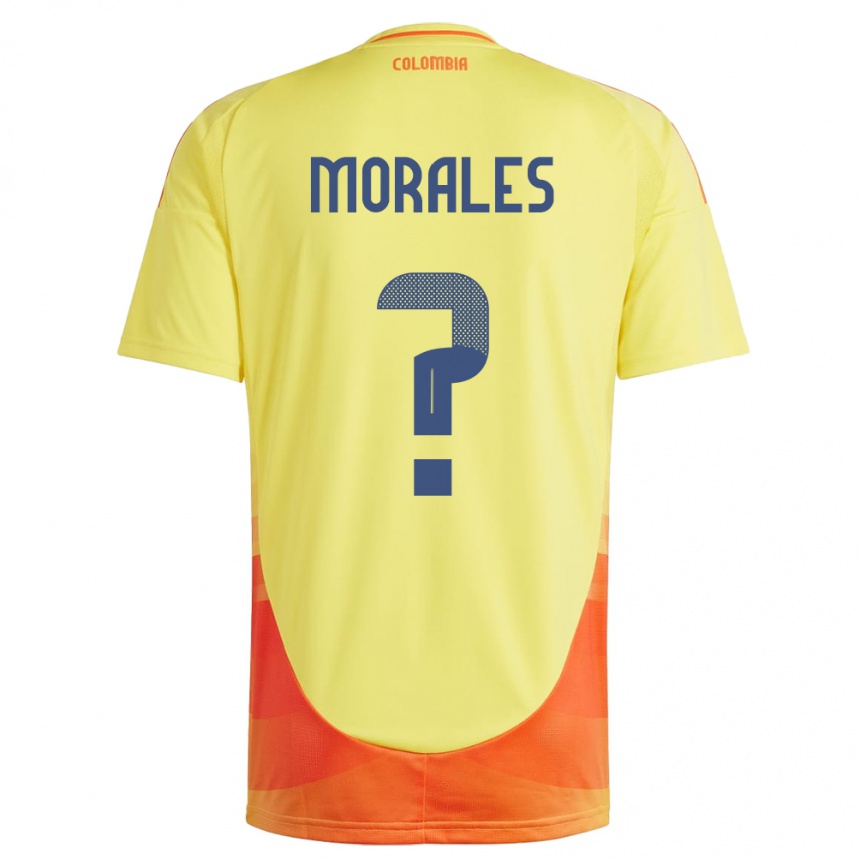 Barn Fotball Colombia María Morales #0 Gul Hjemmetrøye Drakt Trøye 24-26 Skjorter