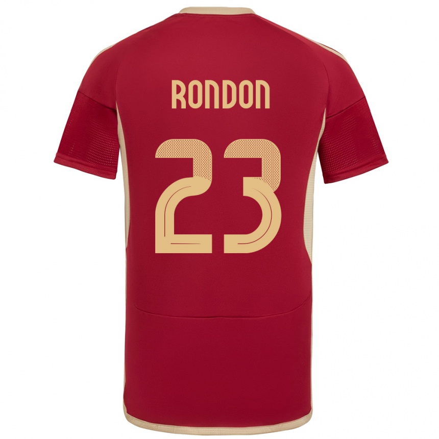 Barn Fotball Venezuela Salomón Rondón #23 Burgunder Hjemmetrøye Drakt Trøye 24-26 Skjorter